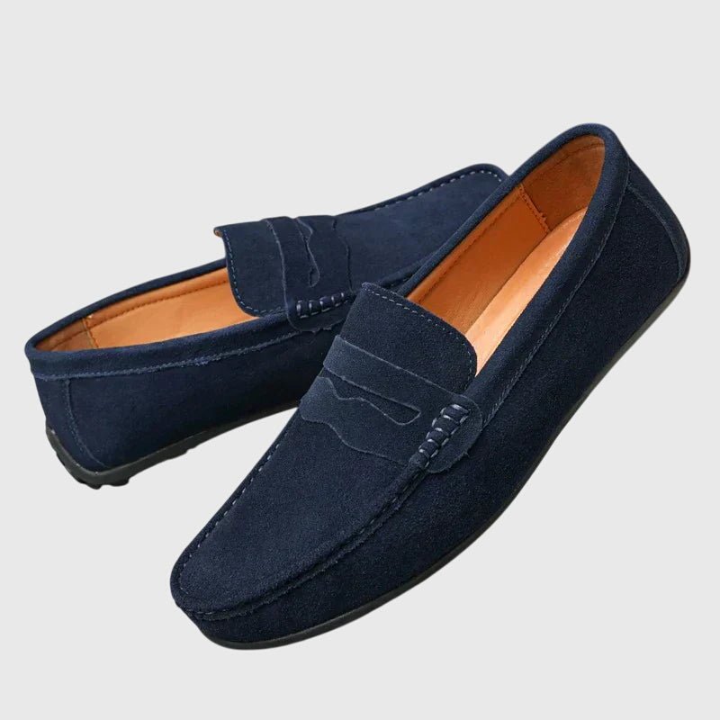 Rike | ボルドー色の装飾ステッチ付きモカシン