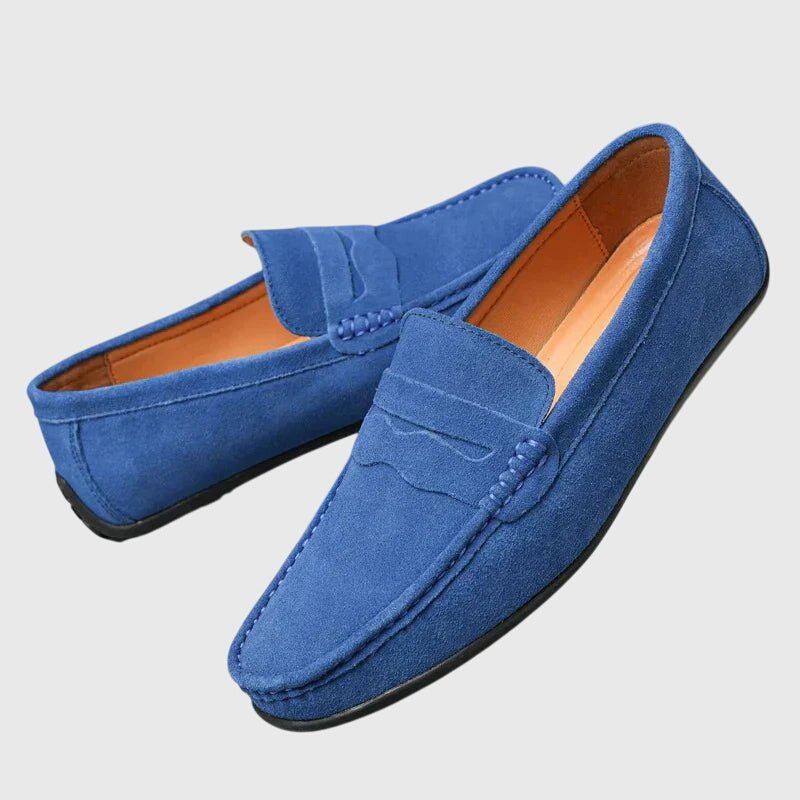 Rike | ボルドー色の装飾ステッチ付きモカシン