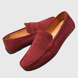 Rike | ボルドー色の装飾ステッチ付きモカシン